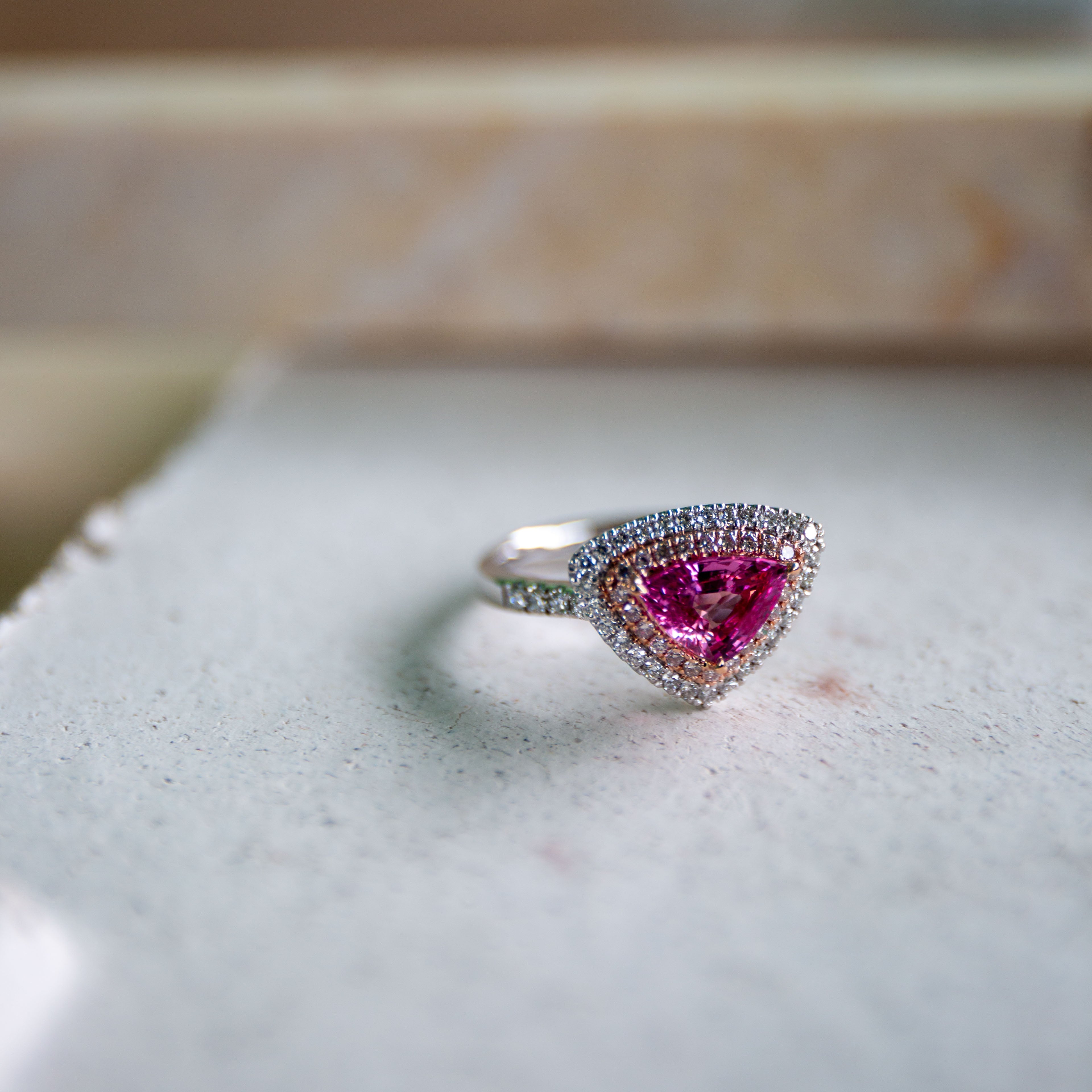 Rosy Pink Sapphire Ring