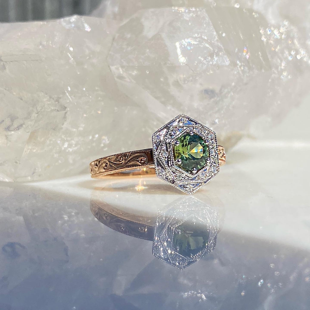 Lily Green Sapphire Ring