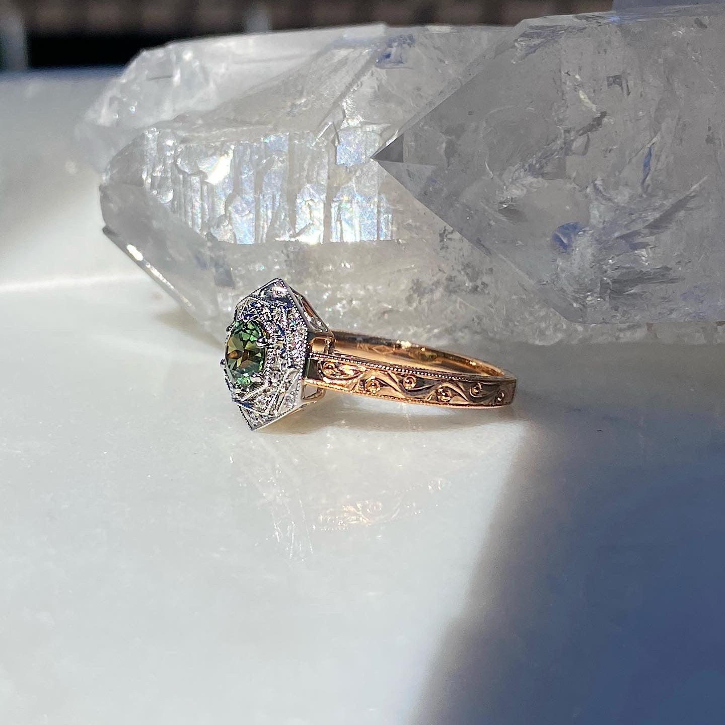 Lily Green Sapphire Ring