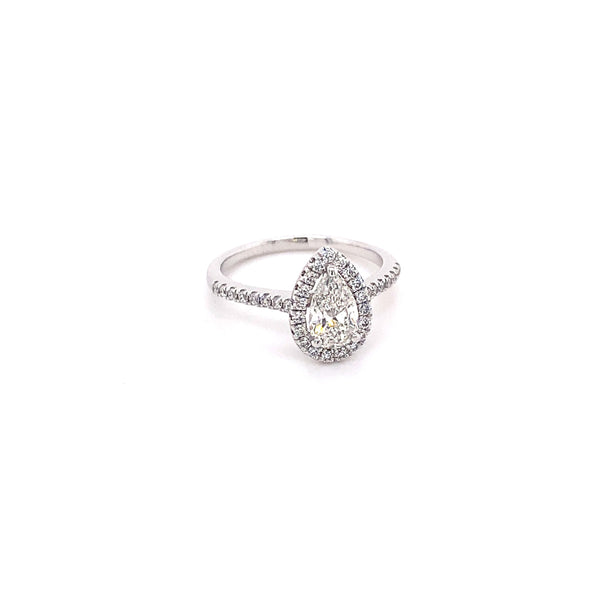 Teardrop Diamond Ring 0.81ct E/VS1