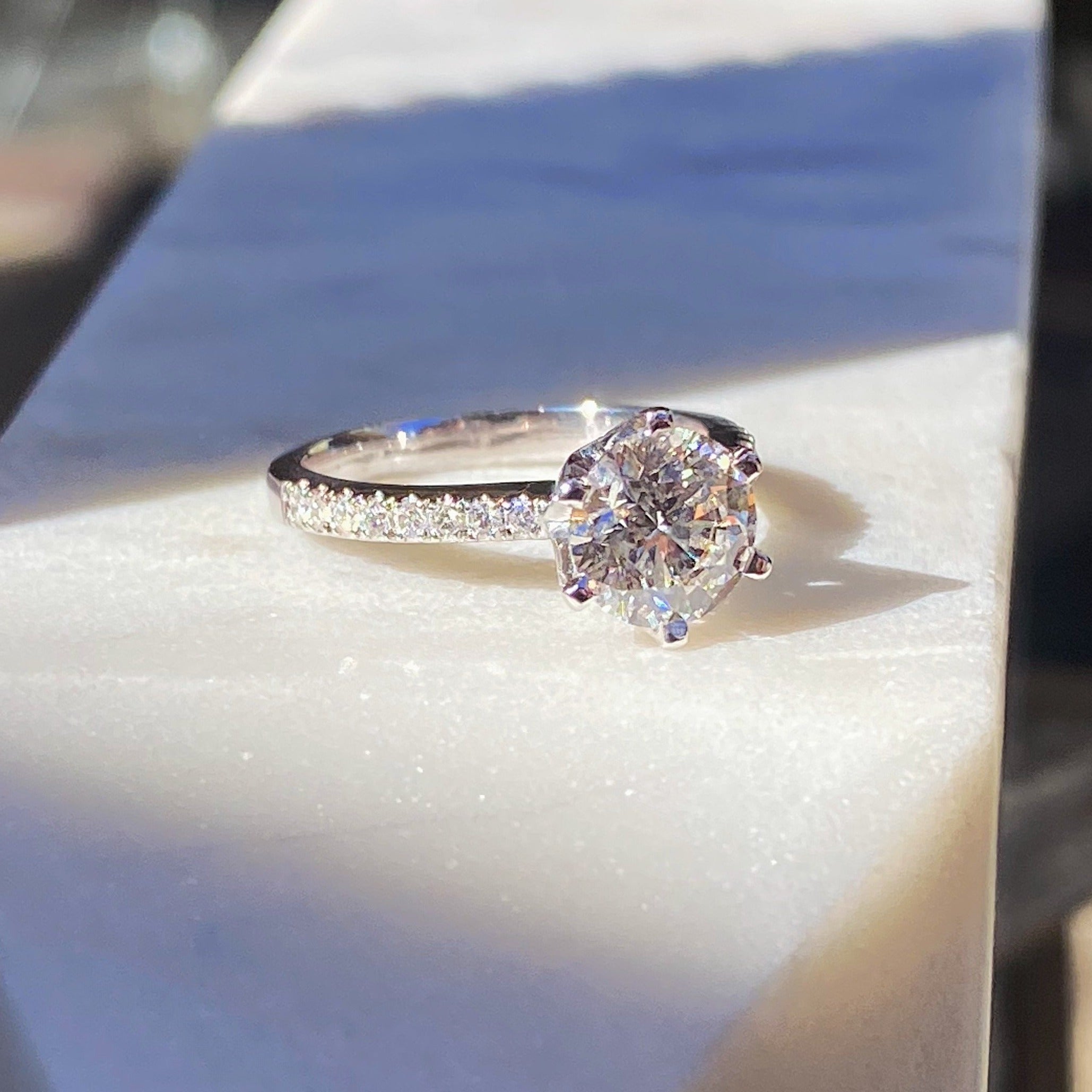 Round Cut Diamond Ring 1.50ct E/VVS1 GIA