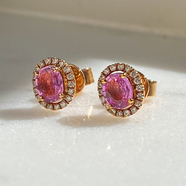 Greta Pink Sapphire Earrings