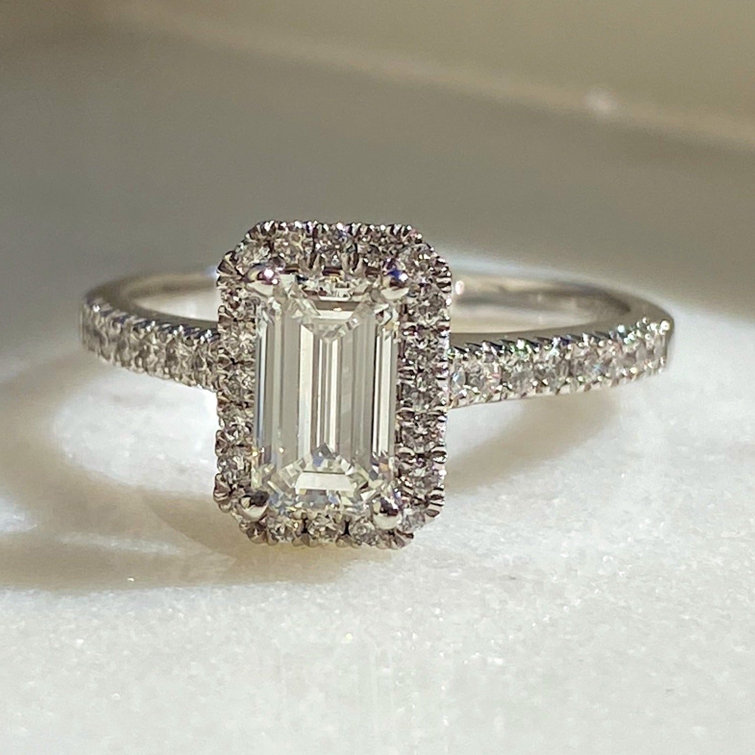 Emerald Cut Diamond Ring 0.81ct G/VS1 GIA