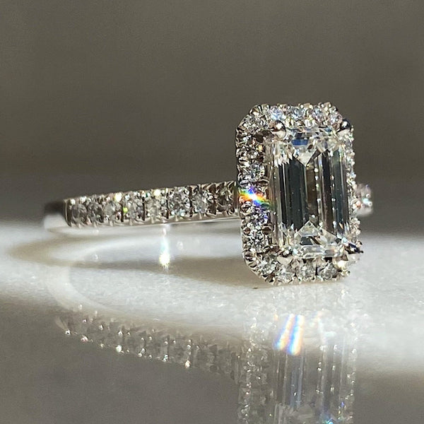 Emerald Cut Diamond Ring 0.81ct G/VS1 GIA