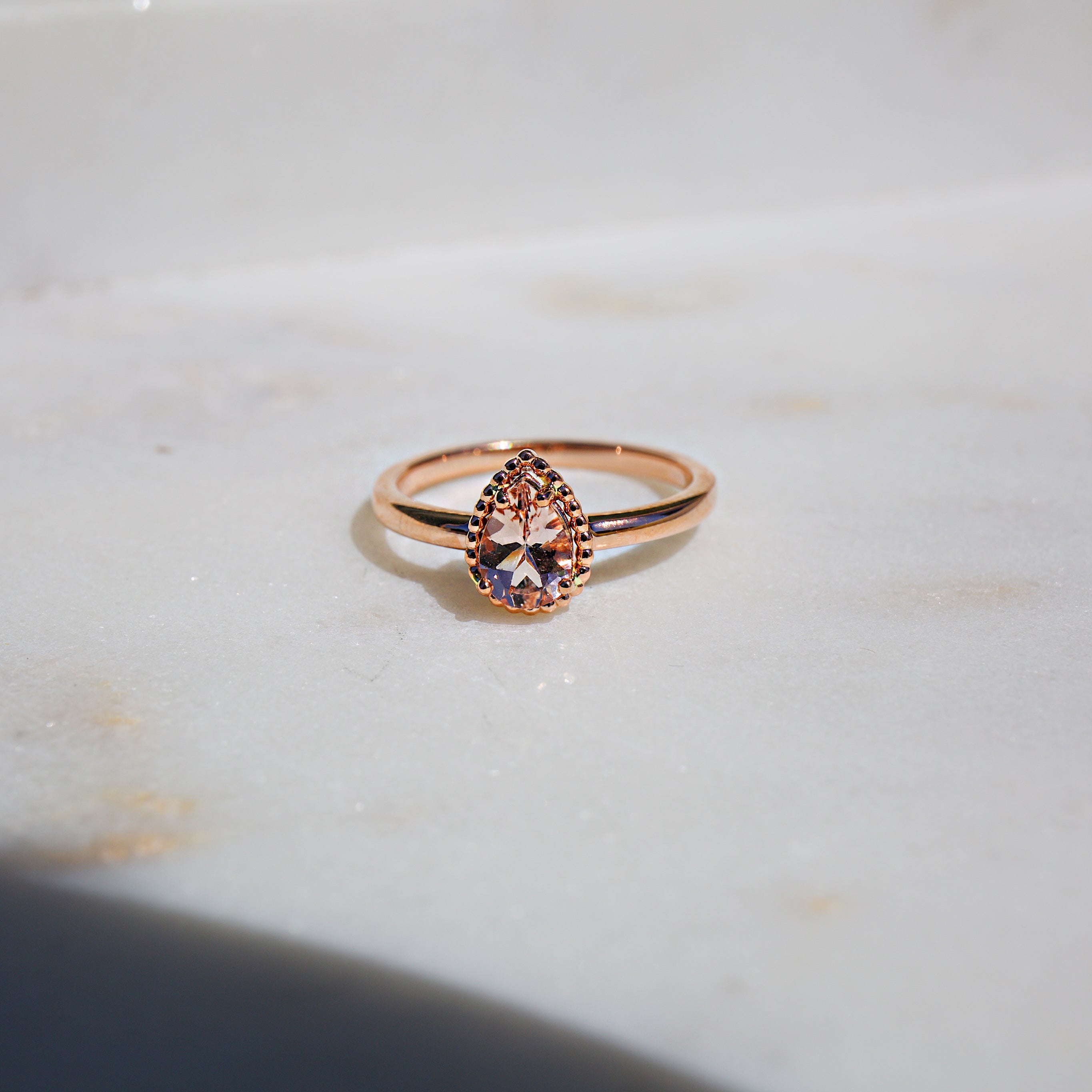 Fuji Morganite Rose Ring