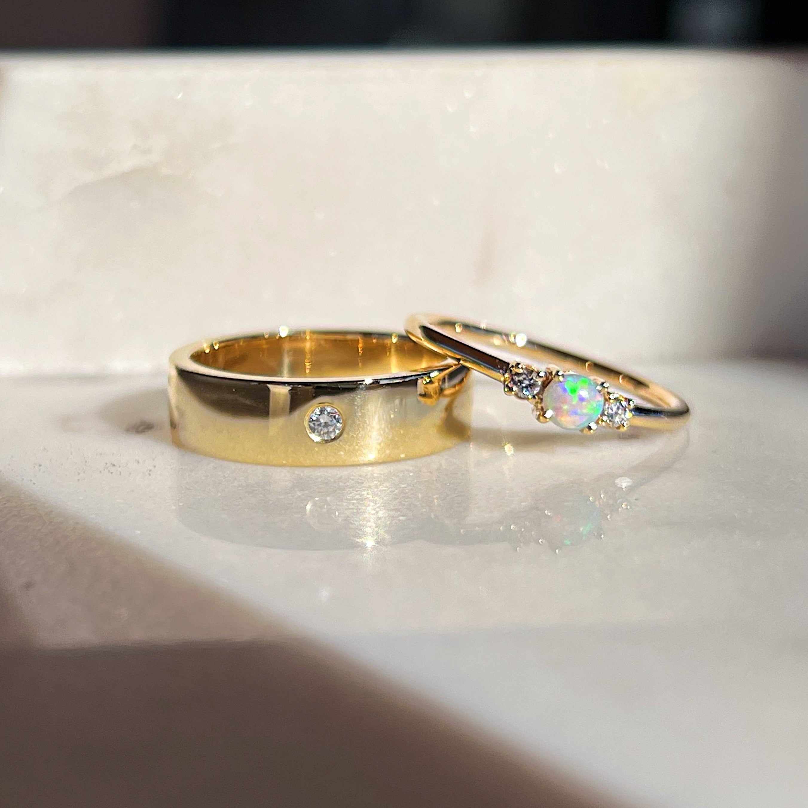 Opal Trilogy Ring