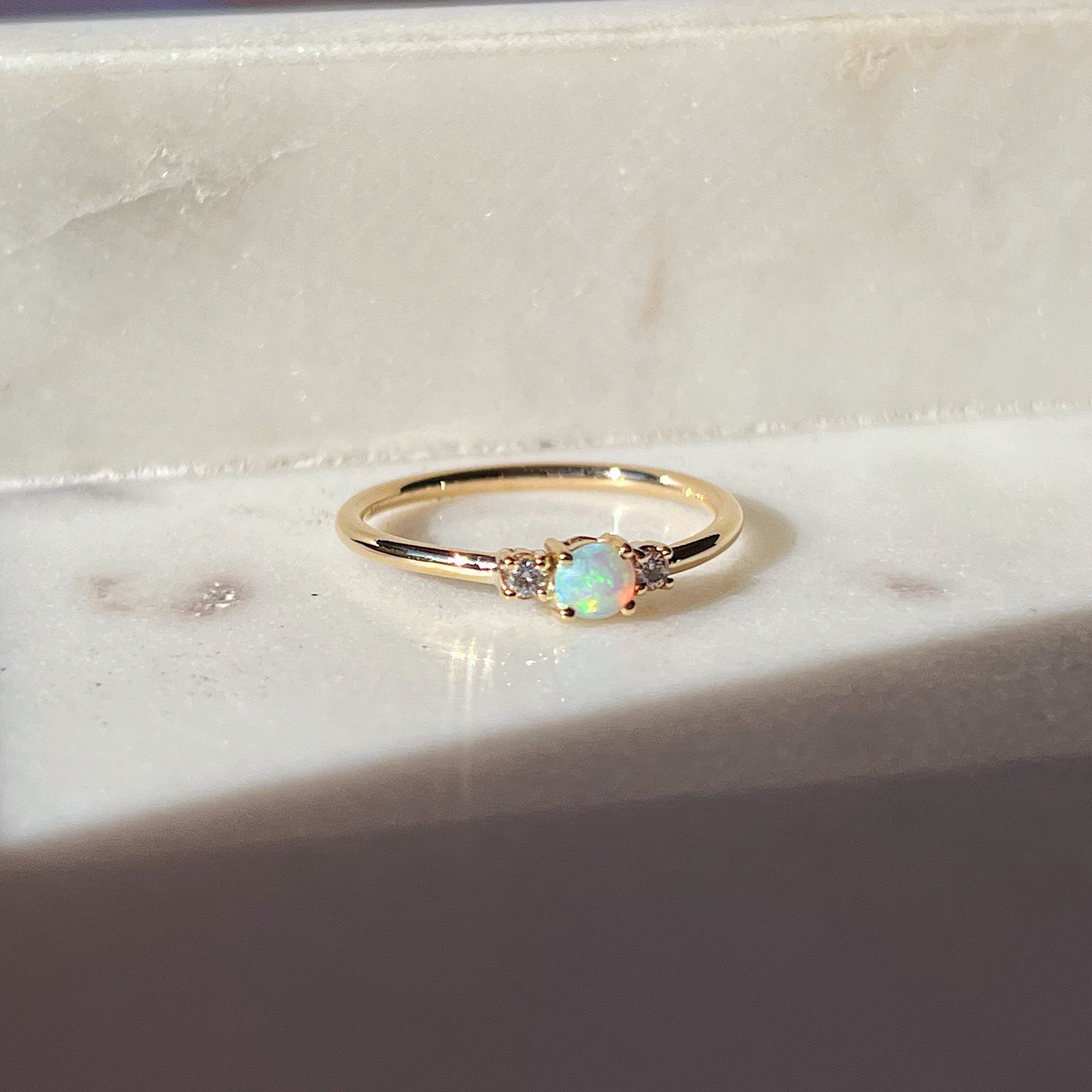 Opal Trilogy Ring