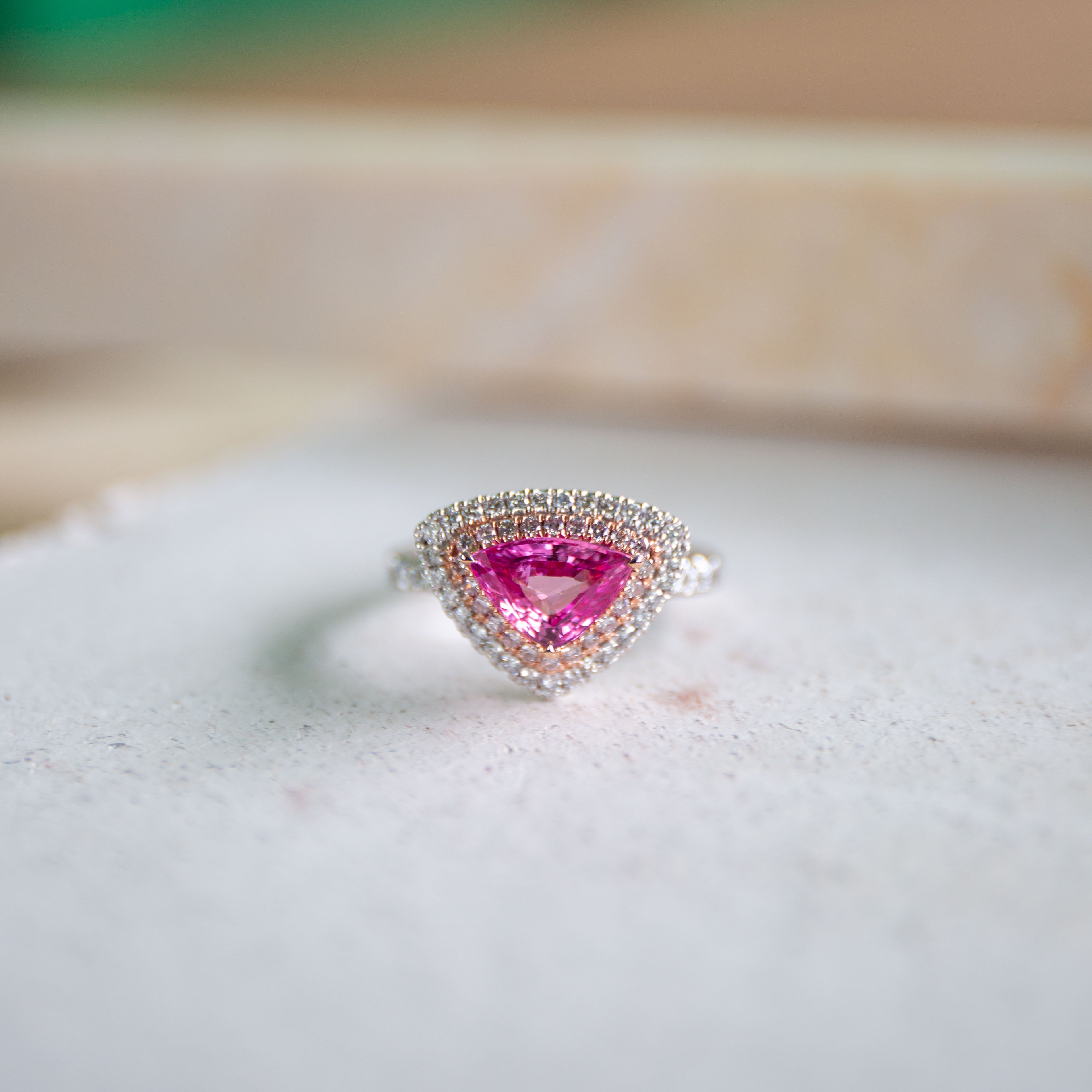 Rosy Pink Sapphire Ring