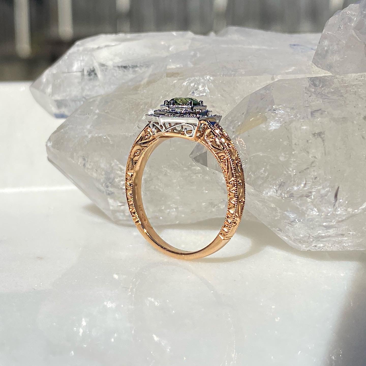 Lily Green Sapphire Ring