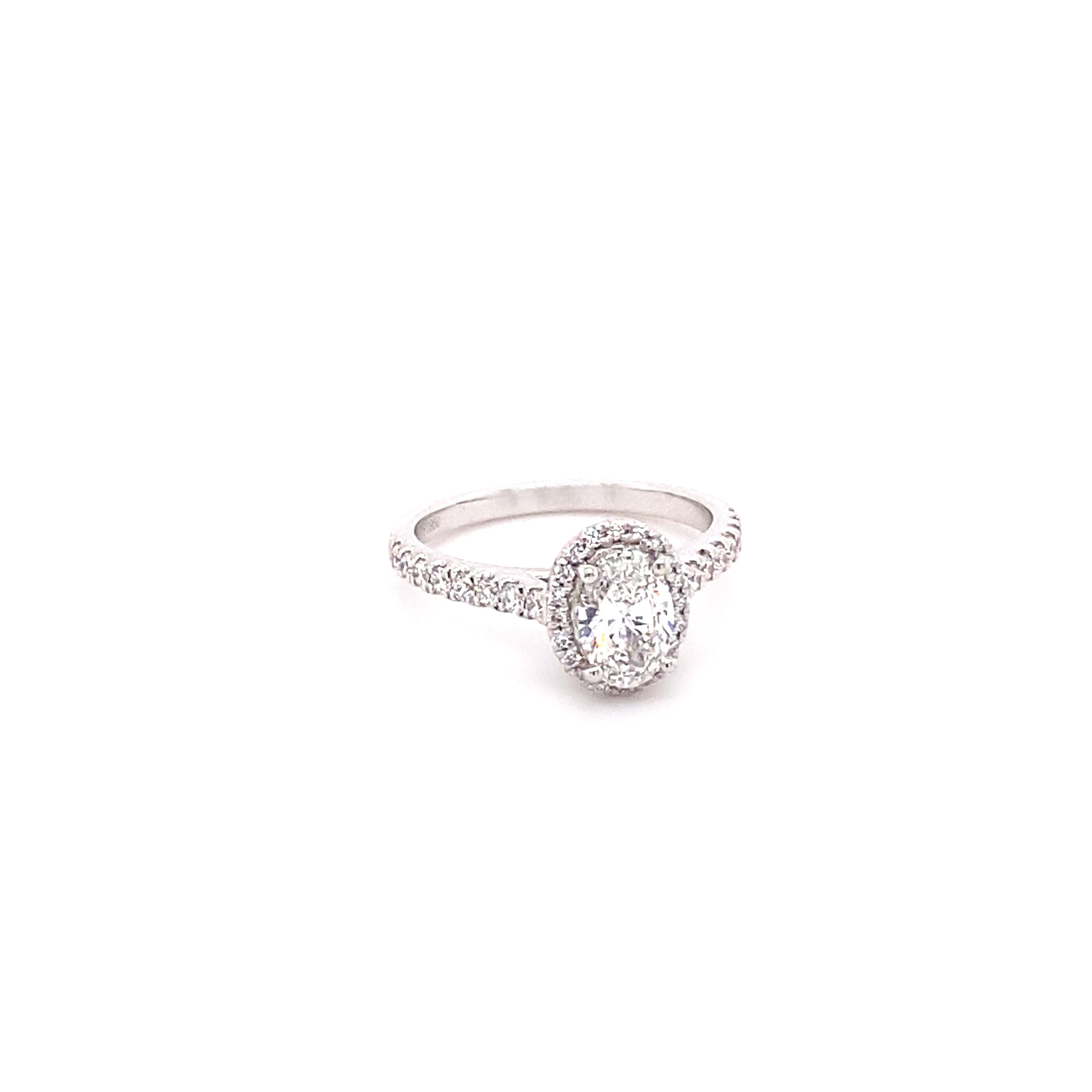 Oval Diamond Ring 0.80ct F/SI1