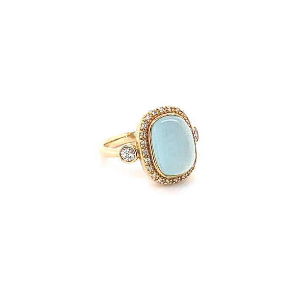 Aquamarine Cabochon Ring