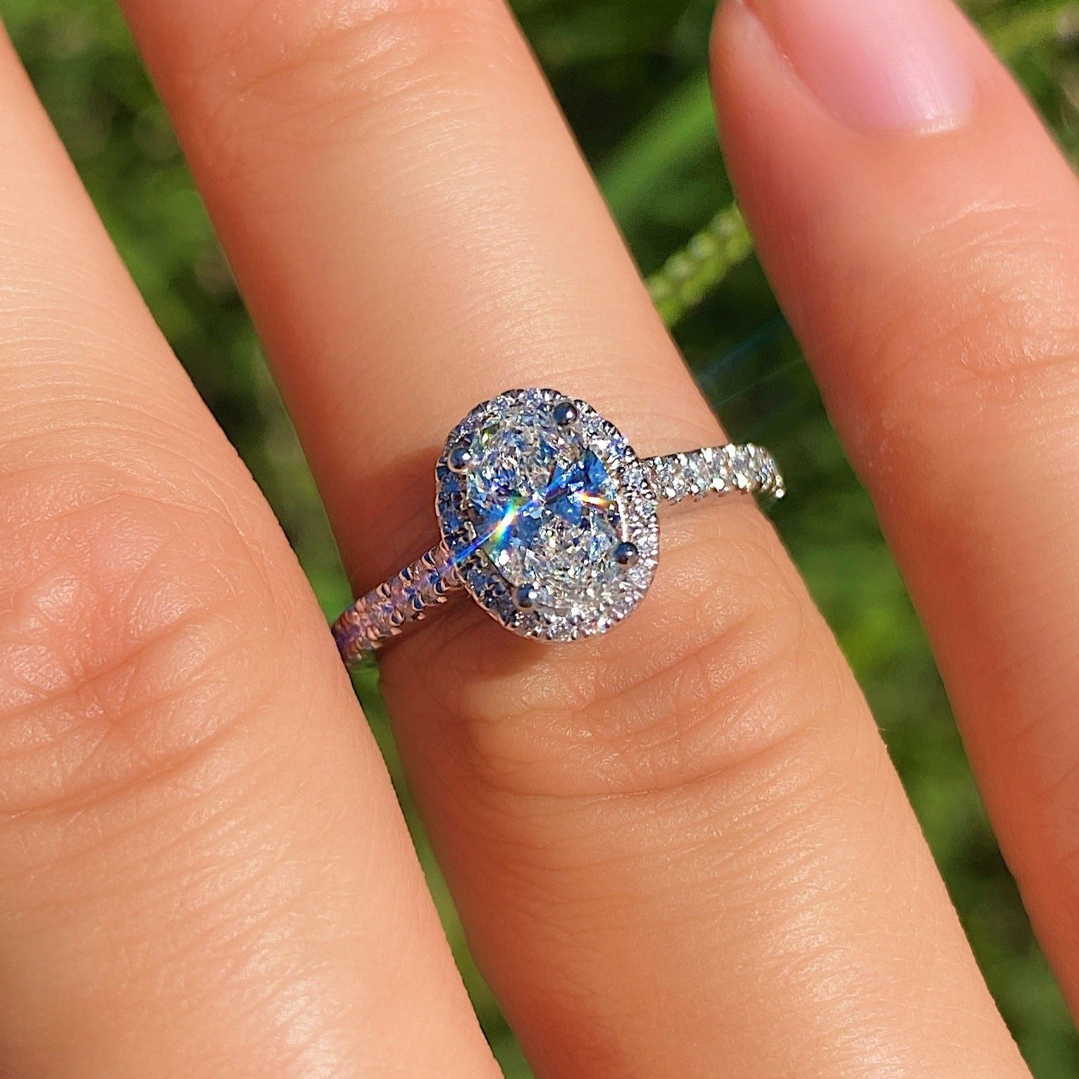 Oval Diamond Ring 0.80ct F/SI1