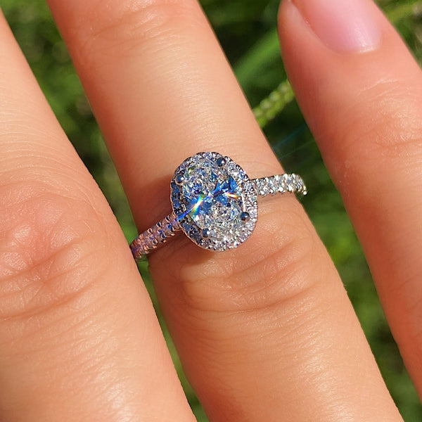 Oval Diamond Ring 0.80ct F/SI1