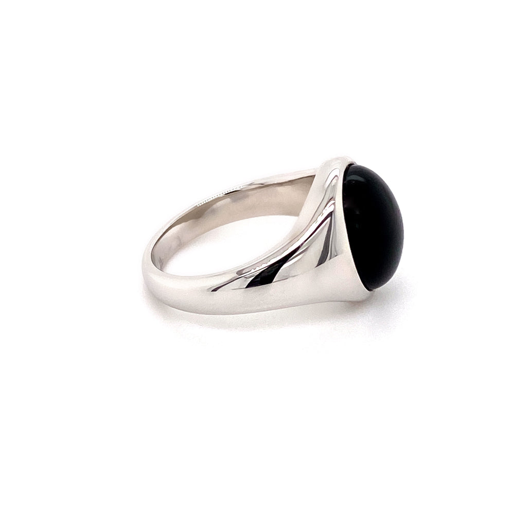 Onyx Platinum Ring – Vin Moulds Sons - Main Image