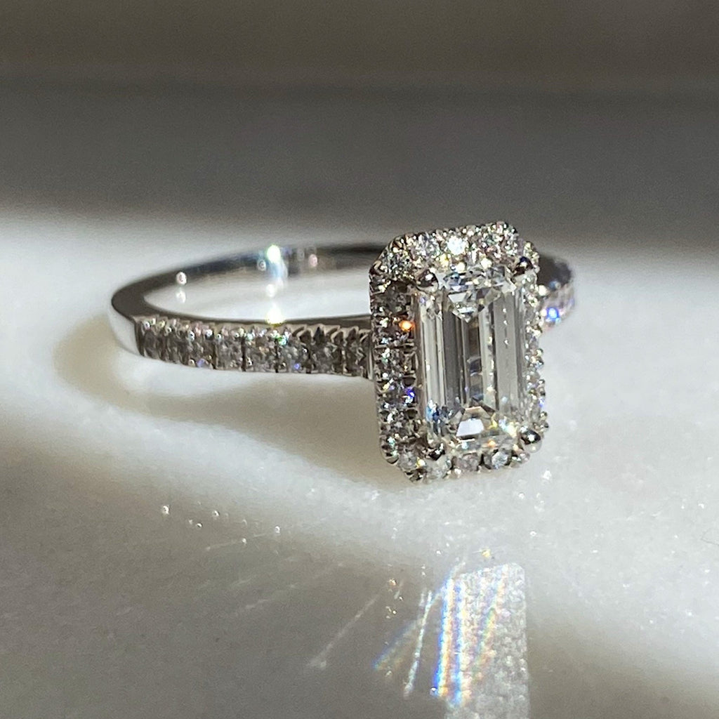 Emerald Cut Diamond Ring 0.81ct G/VS1 GIA