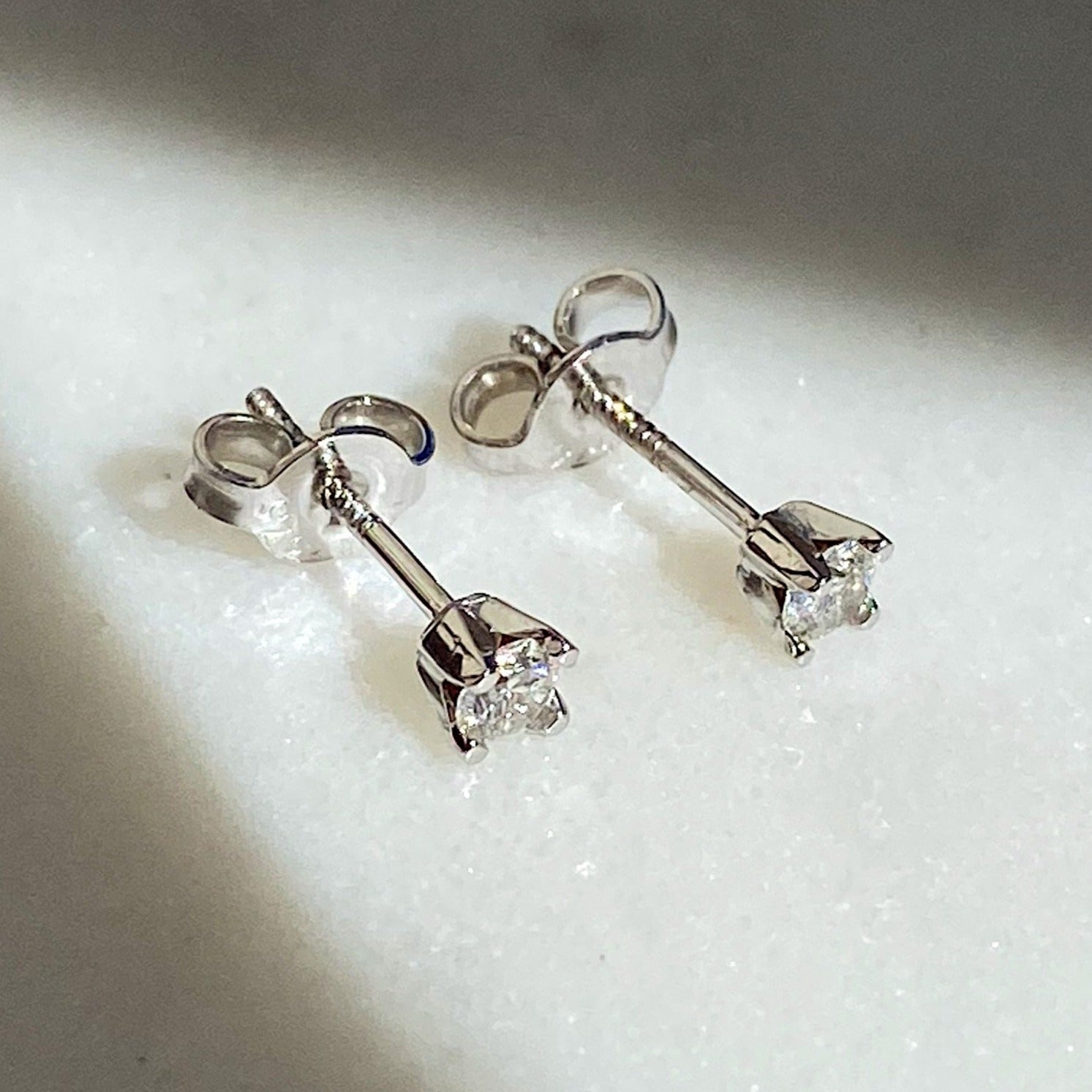 Round Cut Diamond Stud Earrings 0.25ct G/SI