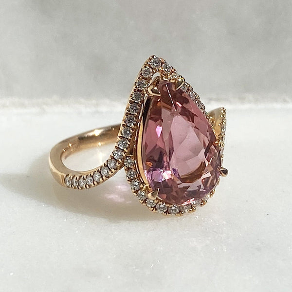 Giada Pink Tourmaline Ring