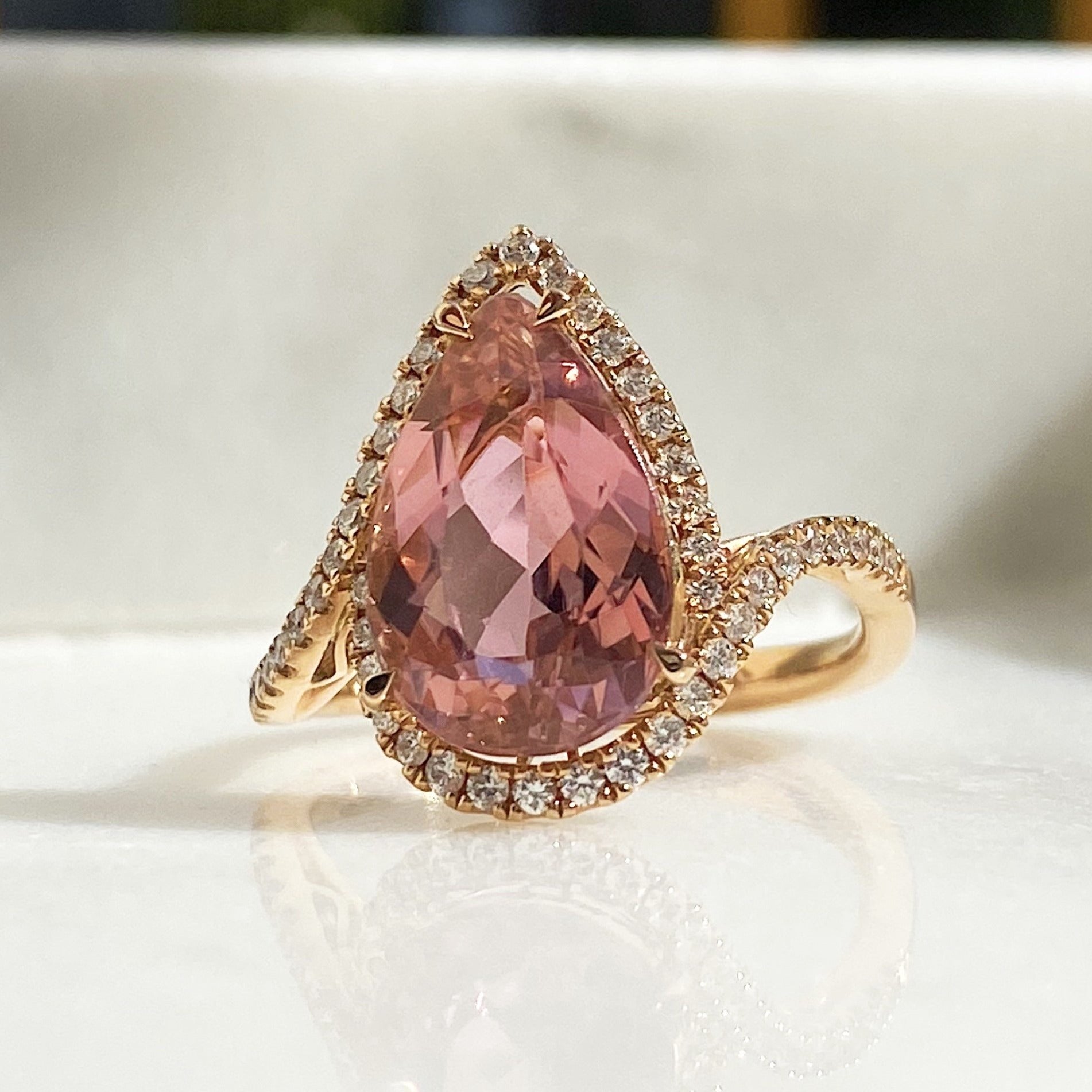 Giada Pink Tourmaline Ring