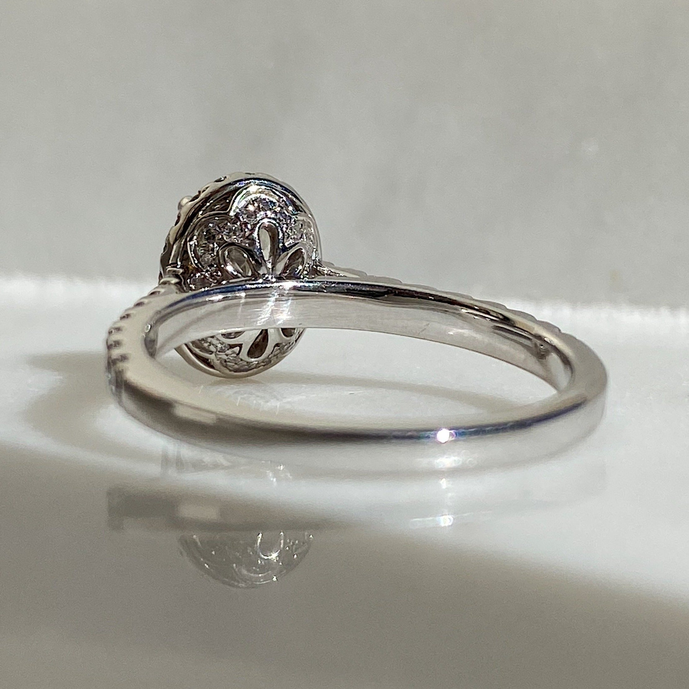 Oval Cut Diamond Ring 0.80ct F/SI GIA