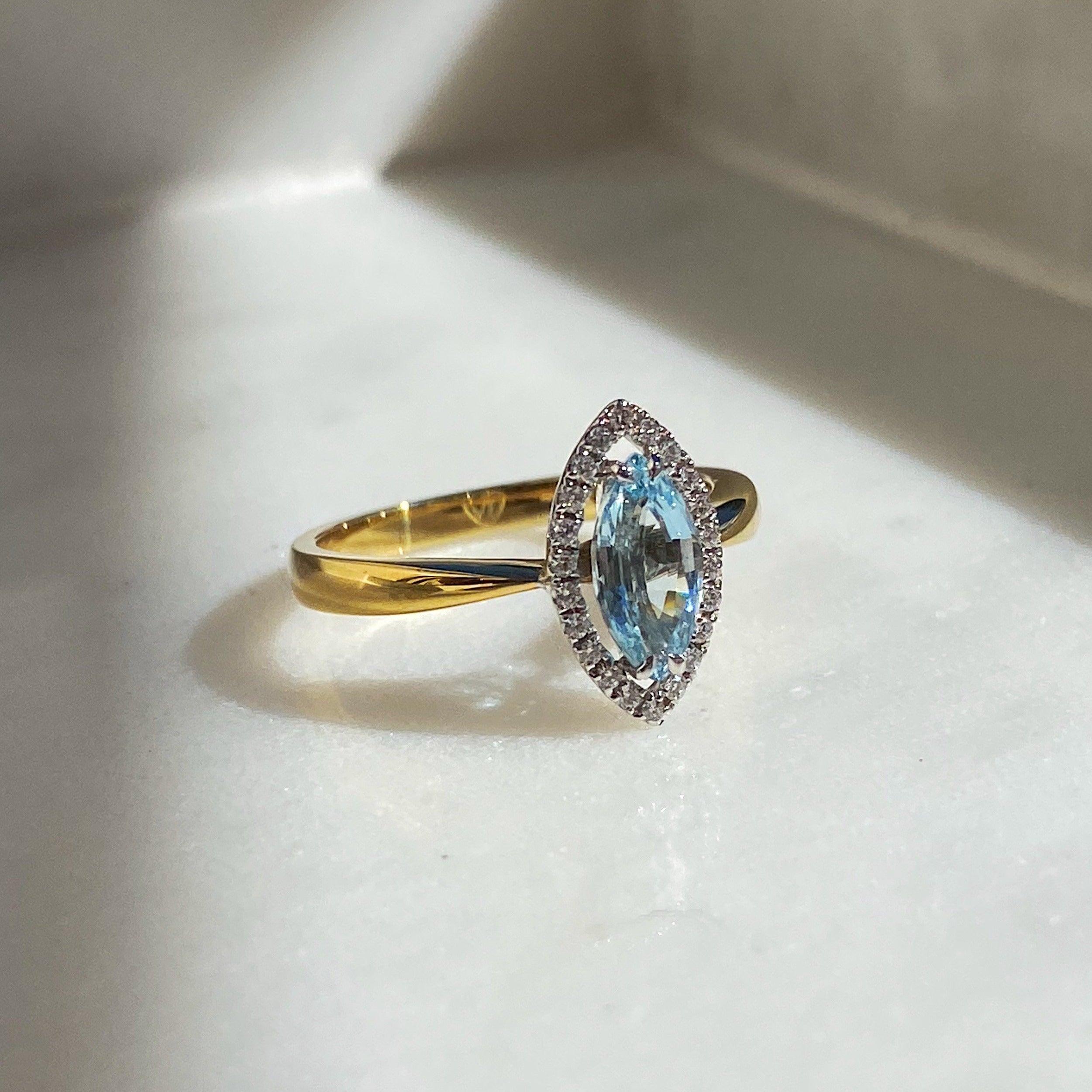 Aurora Aquamarine Ring
