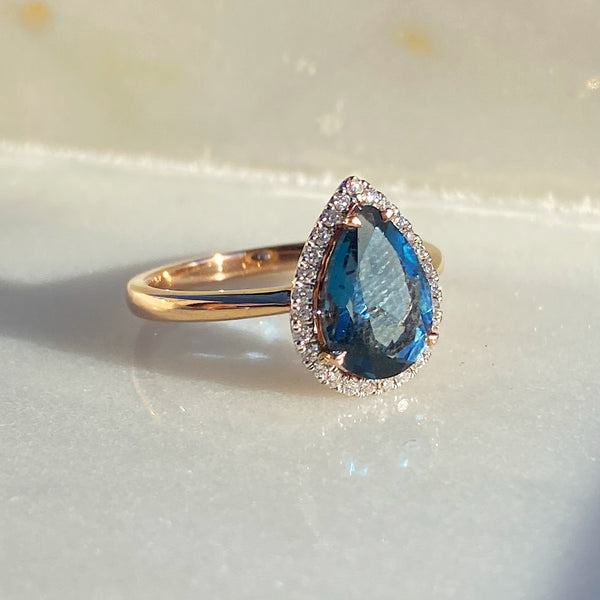 Coraline London Blue Topaz Ring