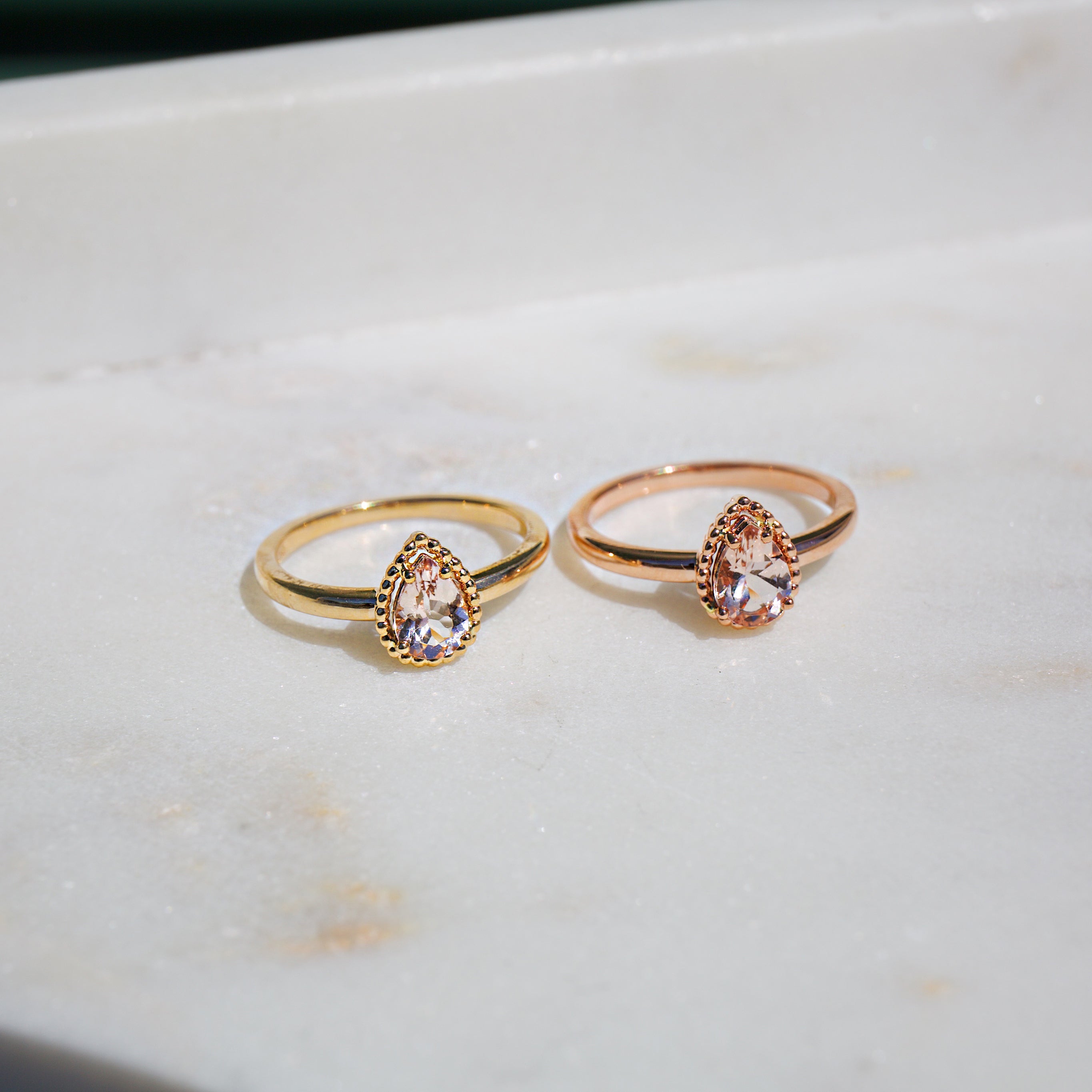 Fuji Morganite Rose Ring