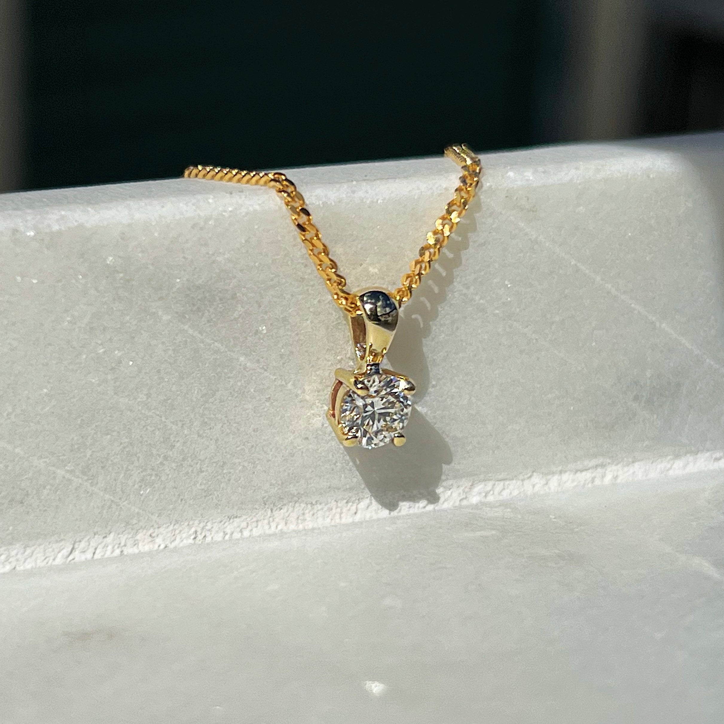 Solitaire Diamond Pendant