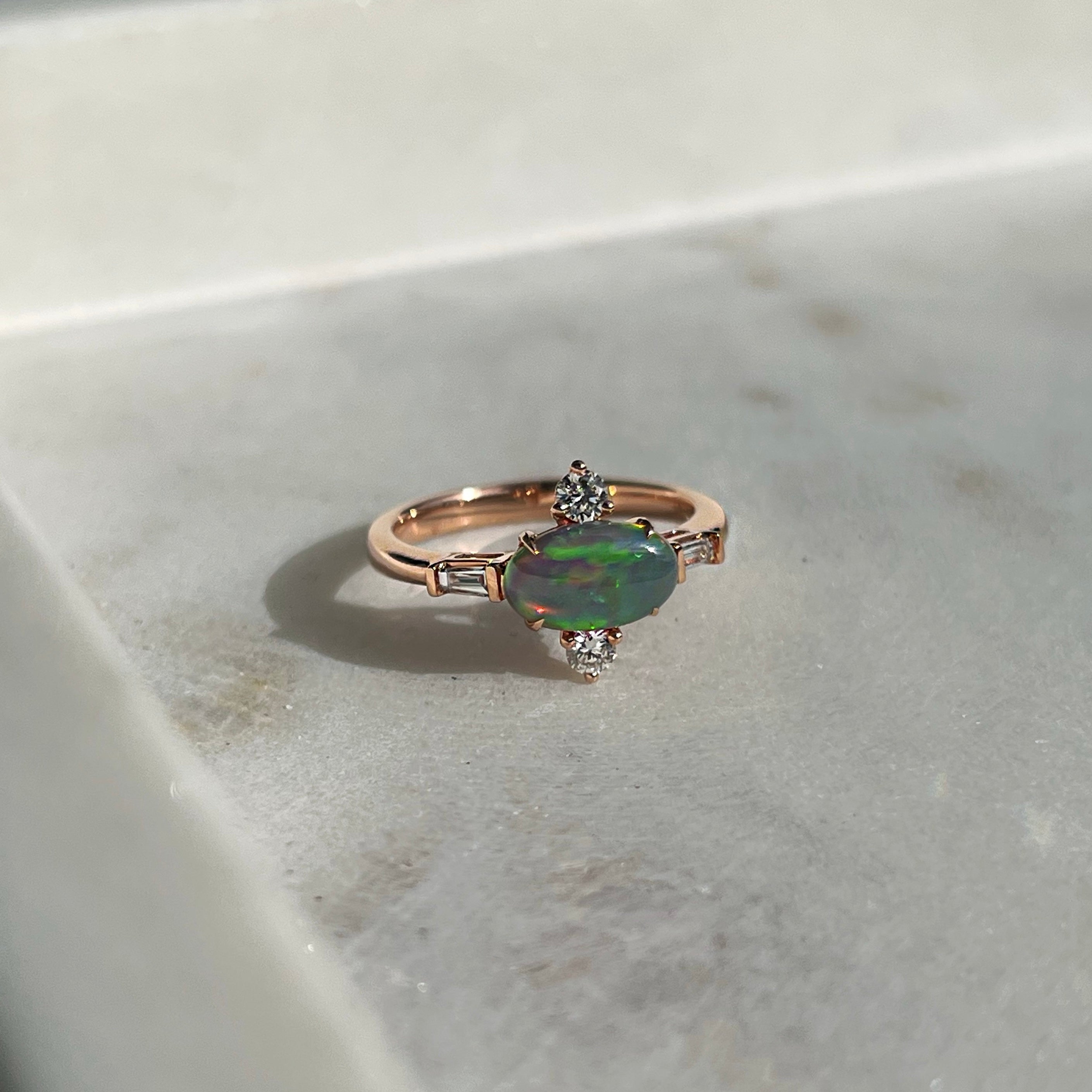 Opal Viola Ring