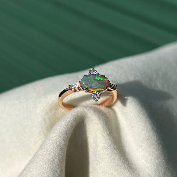 Opal Viola Ring