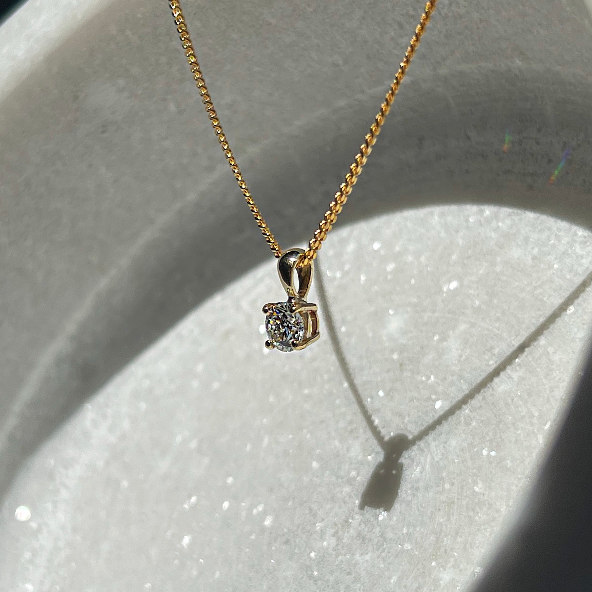 Solitaire Diamond Pendant